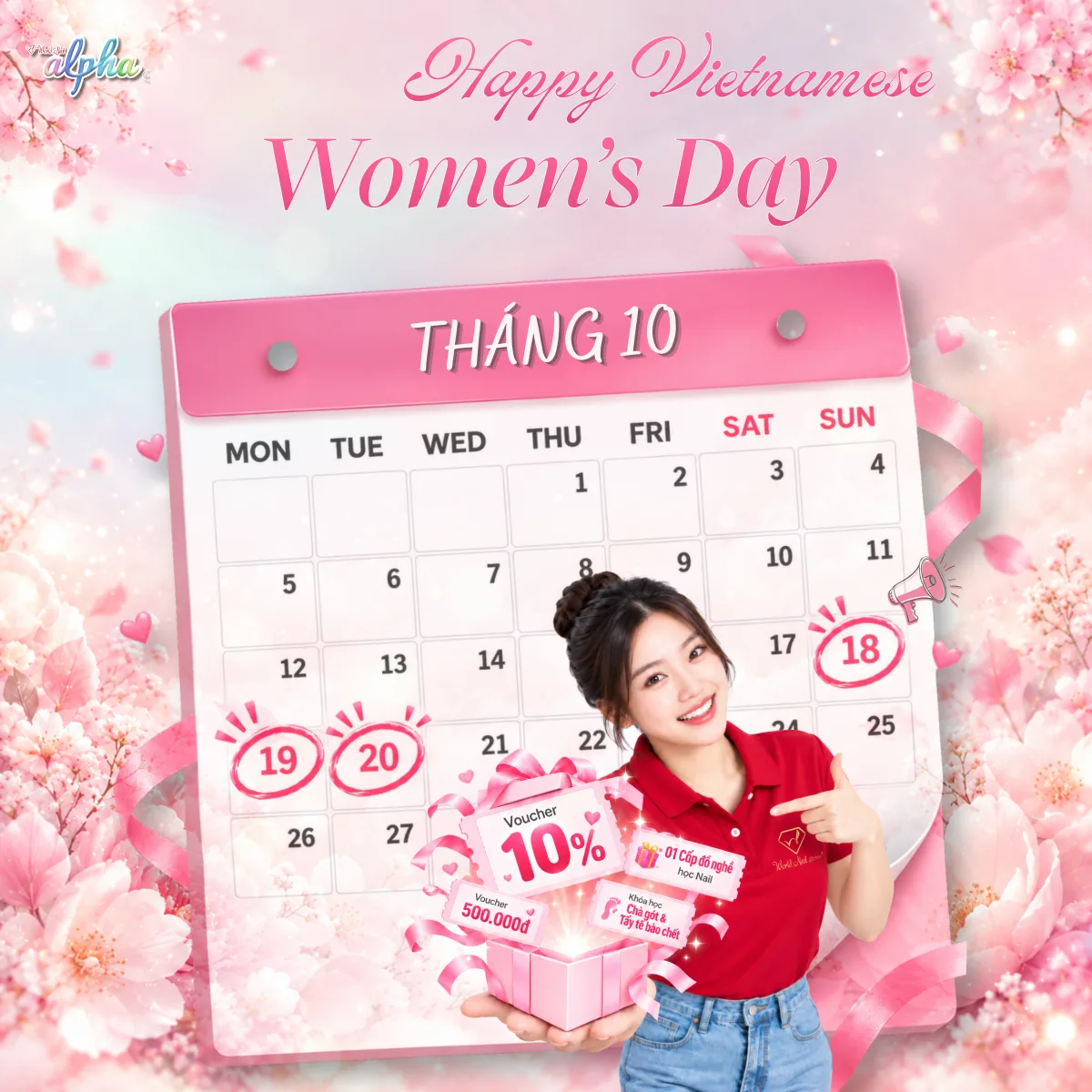 Chương trình ưu đãi học Nail tháng 10 tại World Nail Alpha