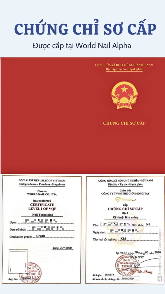 Chứng chỉ được cấp sau khi hoàn thành khóa học