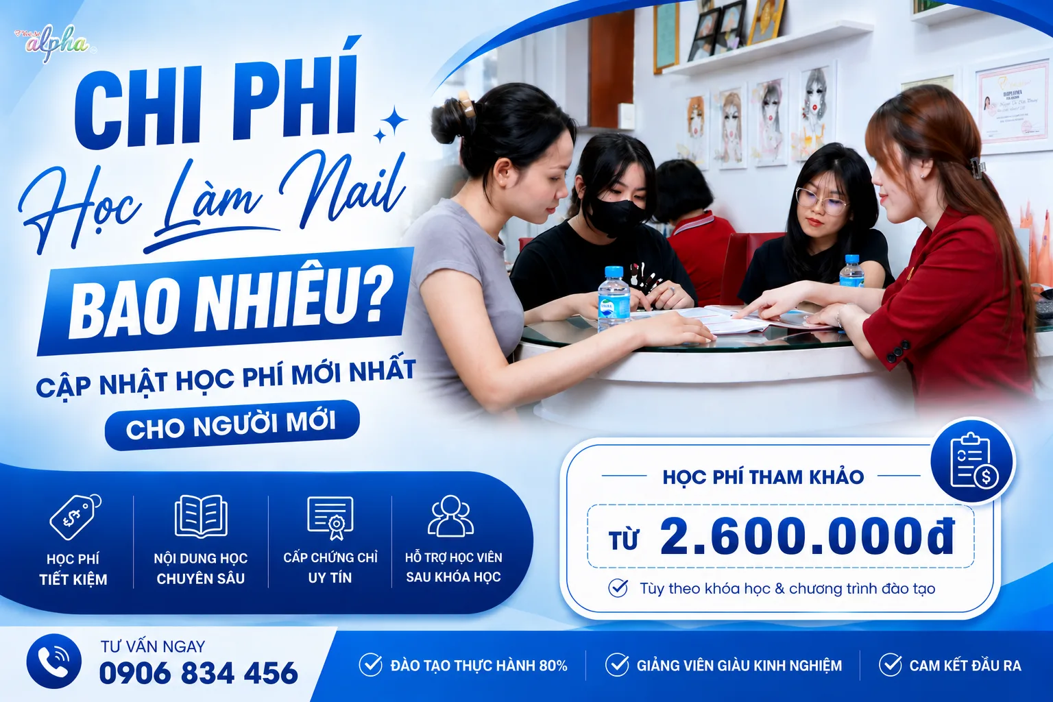 chi phí học làm nail tại World Nail Alpha