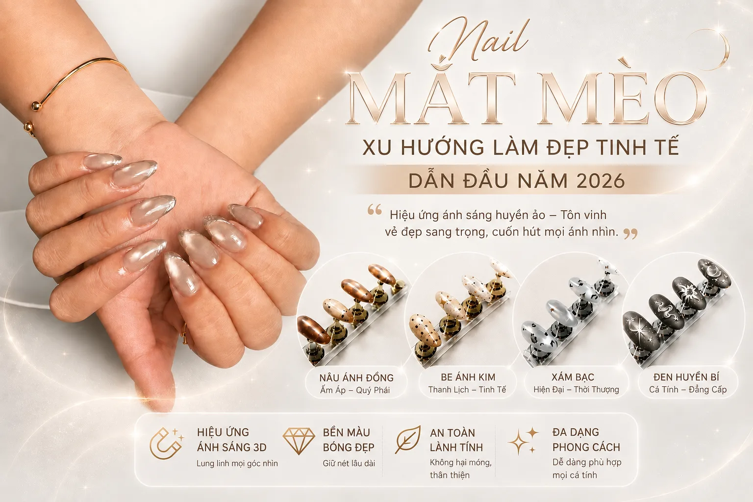 nail mắt mèo và các sản phẩm bộ sưu tập của bên World Nail Alpha