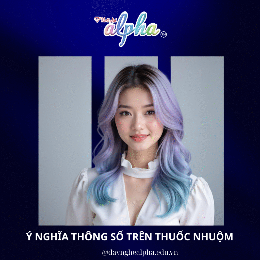 Ảnh minh họa bảng màu nhuộm tóc và cách đọc thông số thuốc nhuộm